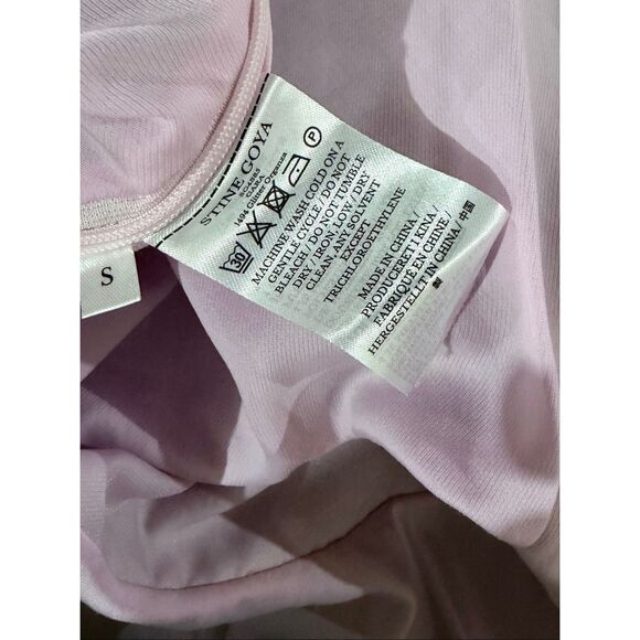 Stine Goya Gara Metallic Check Balloon Sleeve Peplum Top Green Women's Small - Picture 10 of 10